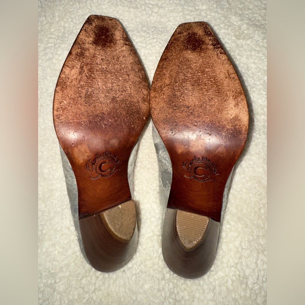 Lucchese Charlie 1 Horse Cowhide Mules - Picture 7 of 10